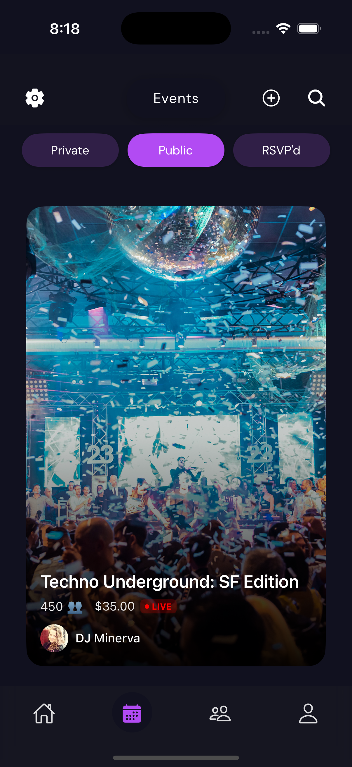 Event Details screenshot